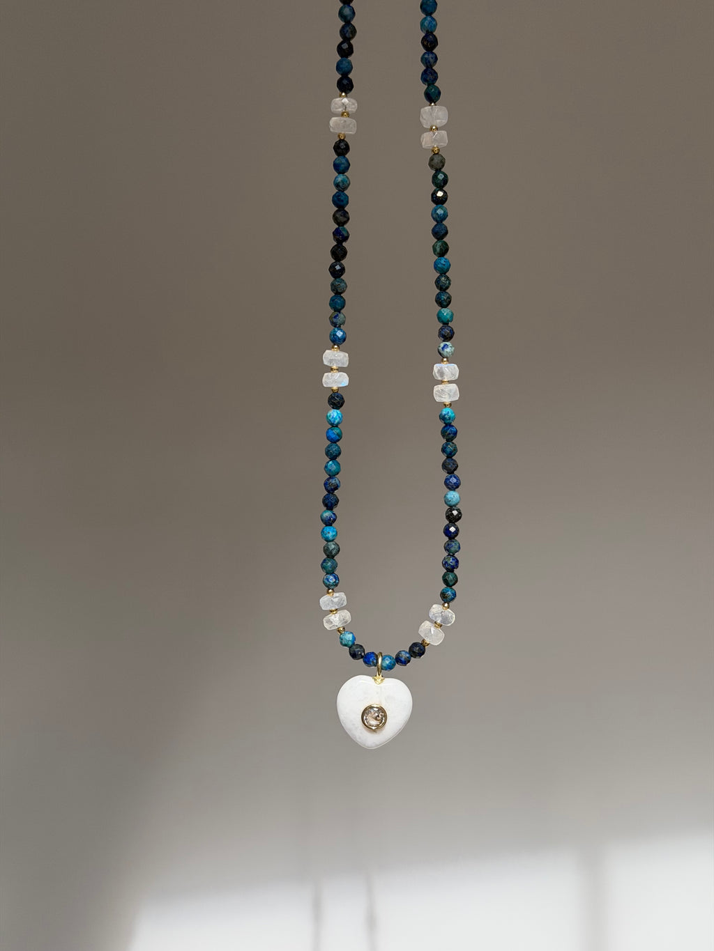 Chrysocolla and Moonstone Necklace