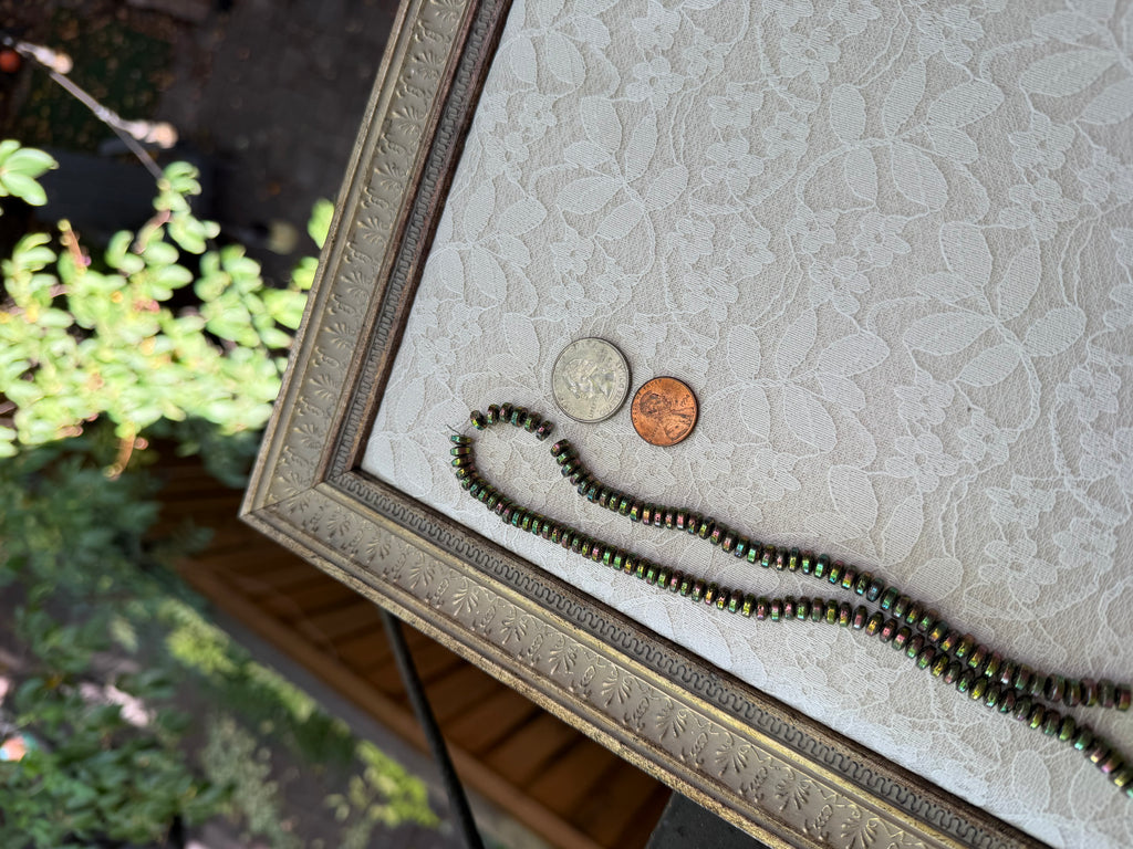 Coated Lava Rock Heishi Coins