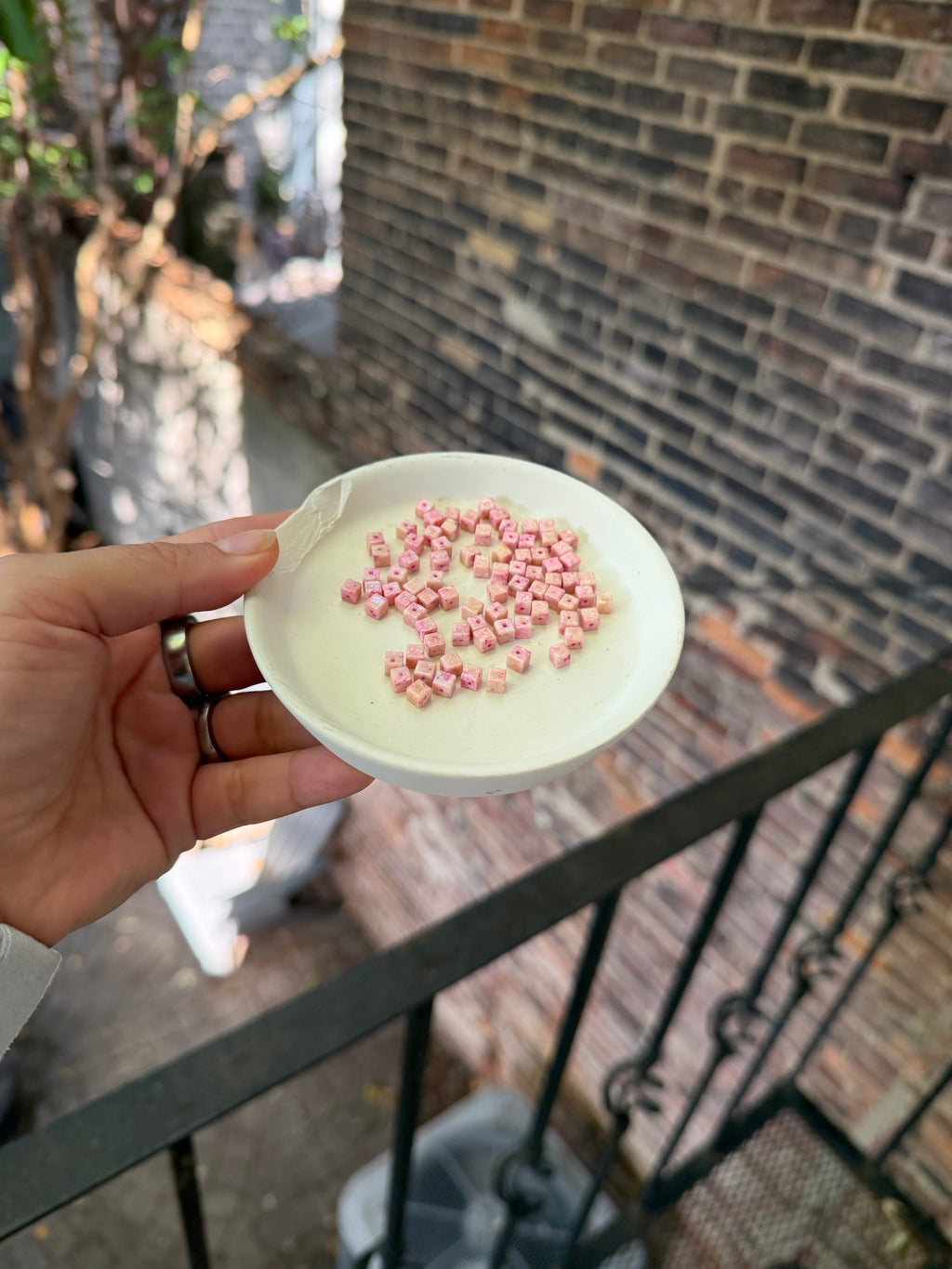 Pink Spacer Cubes