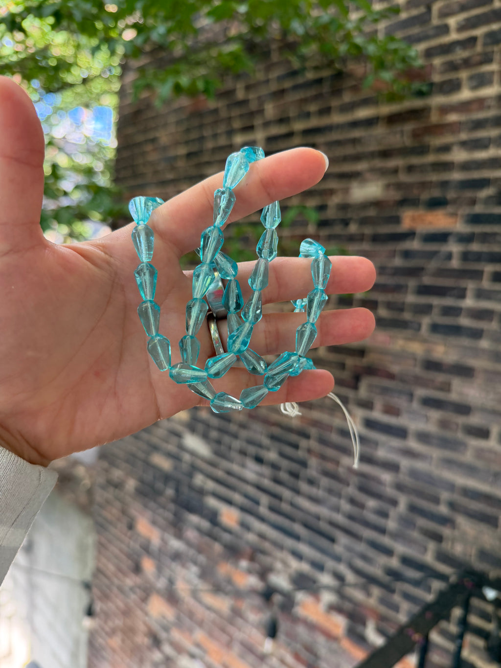 Blue Glass Bicone