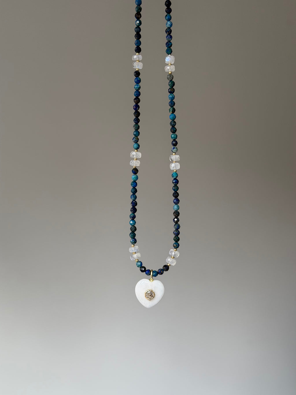 Chrysocolla and Moonstone Necklace