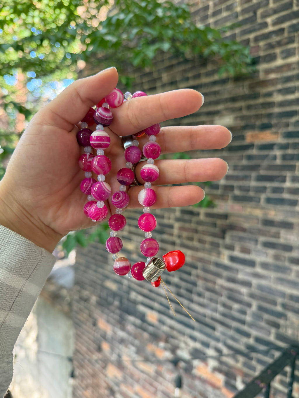 Pink Banded Agate Rounds