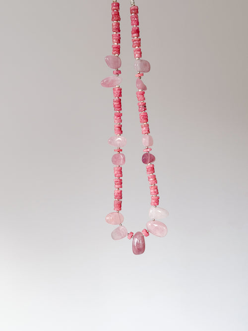 Rose Quartz & Rhodonite Necklace