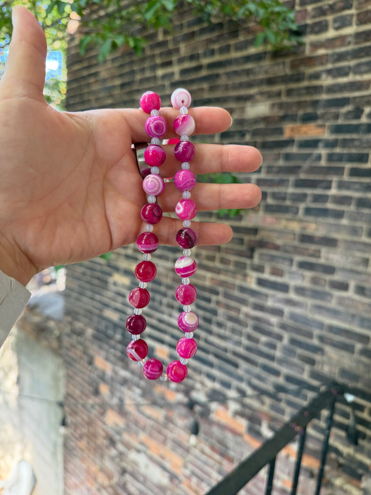 Pink Banded Agate Rounds