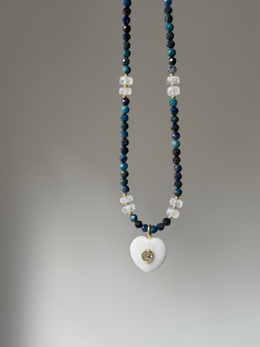 Chrysocolla and Moonstone Necklace