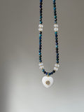 Chrysocolla and Moonstone Necklace