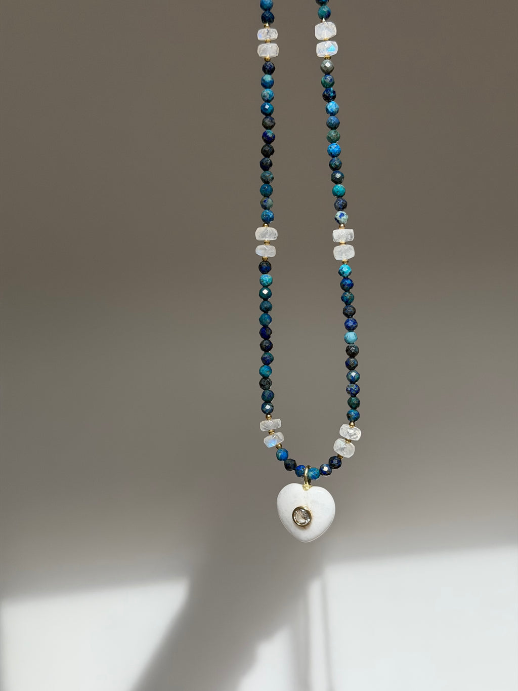 Chrysocolla and Moonstone Necklace