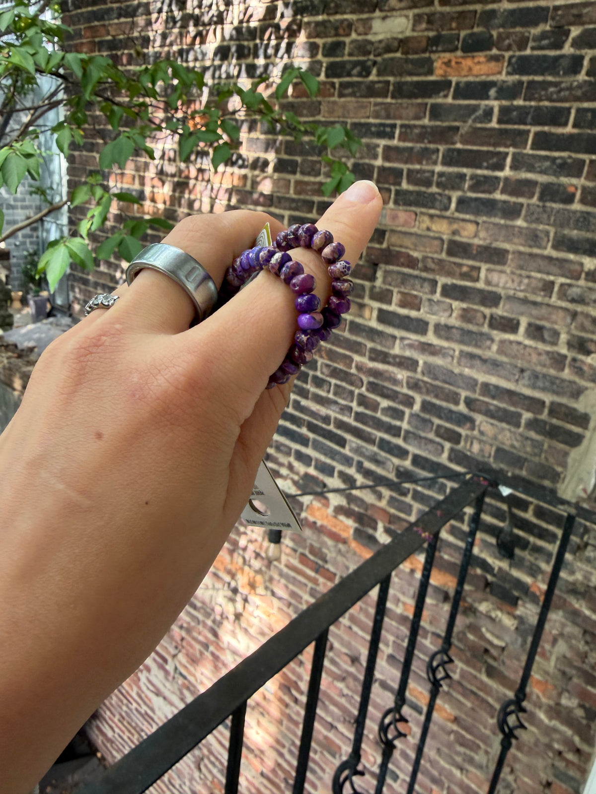Dyed Imperial Purple Rondelle - 2 strands