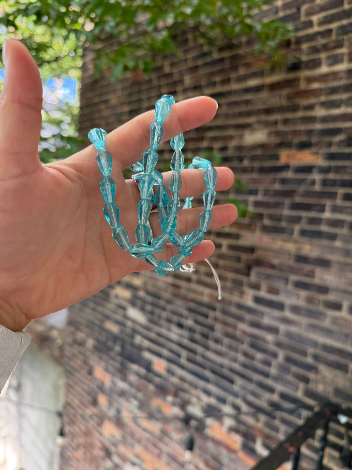 Blue Glass Bicone