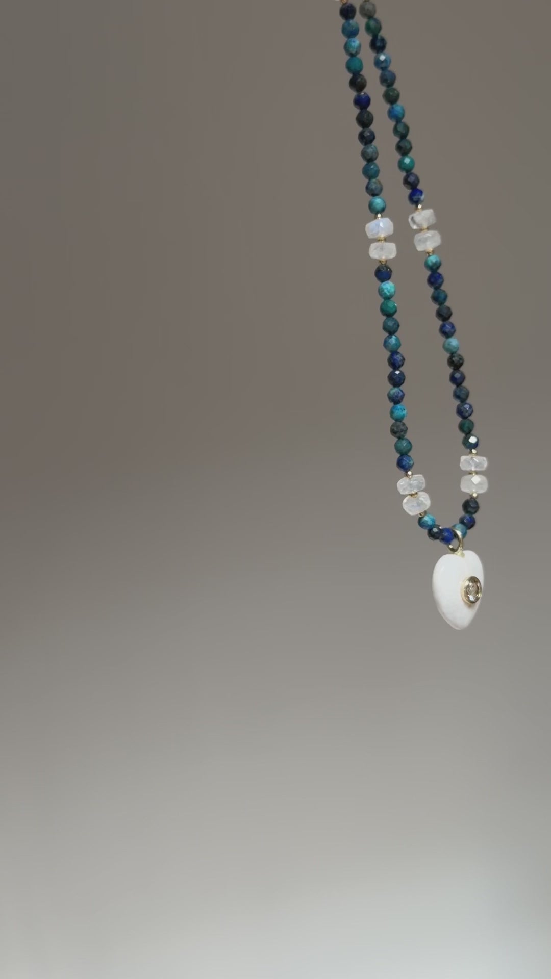 Chrysocolla and Moonstone Necklace